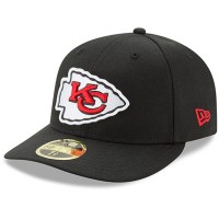 Men's Kansas City Chiefs New Era Black Omaha Low Profile 59FIFTY Structured Hat 2533855